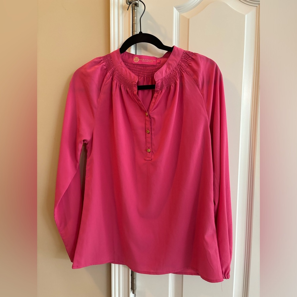 Macbeth Collection by Margaret Josephs Boutique Blouse, size small, bright pink